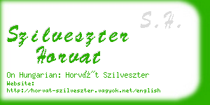 szilveszter horvat business card